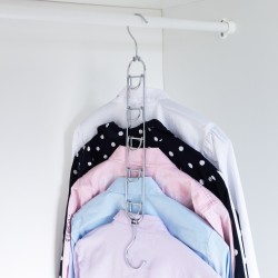 Luxury clothes hanger 5 in 1 chrome metal