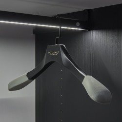 Kledinghanger A kwaliteit, antique gelakt platte zwarte haak 