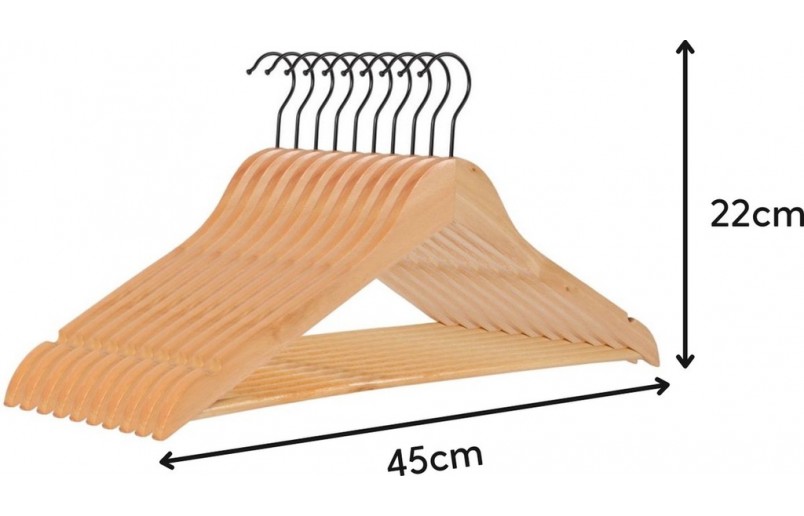 Cintre Crochet noir verni de qualité A 