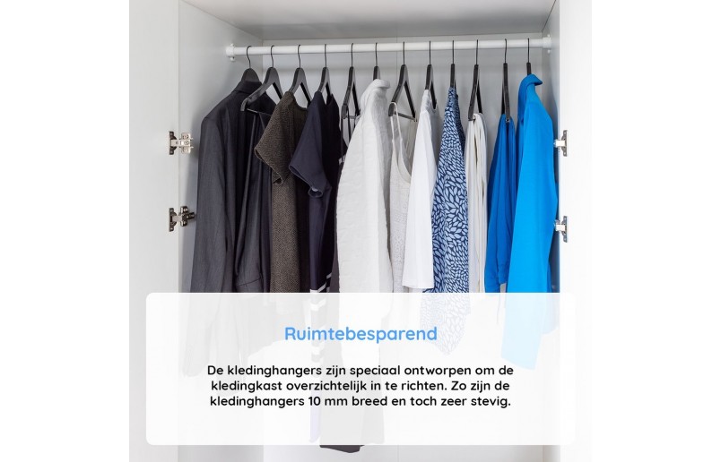 Cintre Bois de qualité A, laqué noir crochet noir 