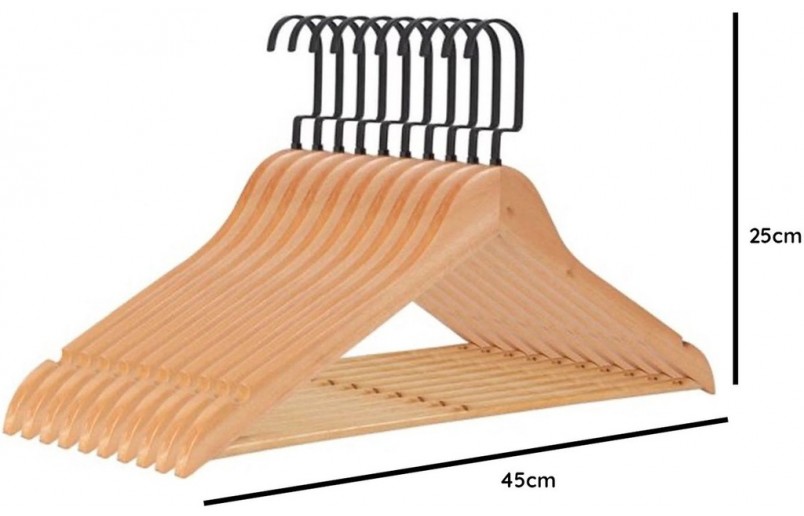 Clothes hanger A quality, clear lacquered flat black hook 