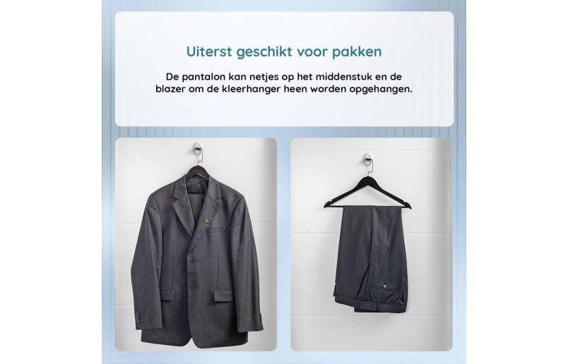 Kledinghanger A kwaliteit, antique gelakt platte zwarte haak 