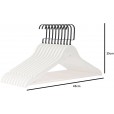 Clothes hanger A quality, white lacquered flat black hook 