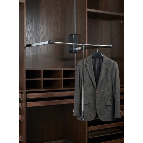 Clothes elevator luxury black/chrome load capacity 15 kg OP=OP