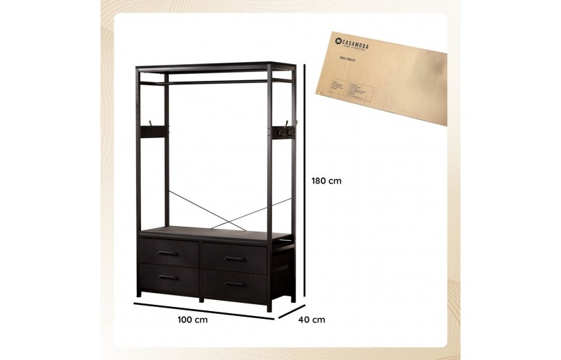 Casamoda Kledingkast - Kledingrek met 4 lades