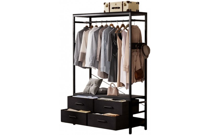 Casamoda Kledingkast - Kledingrek met 4 lades