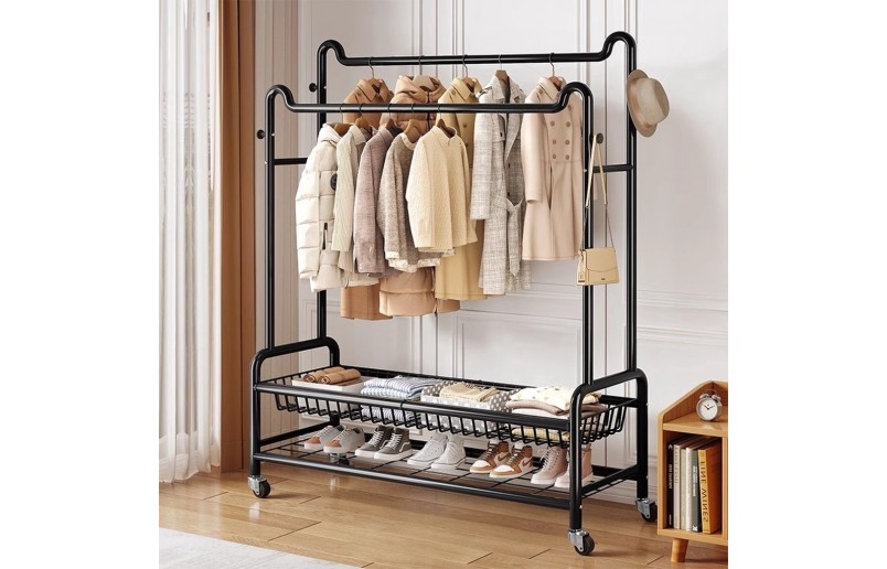 Eleganca extra stevig XXL kledingrek op wielen 150 cm breed 