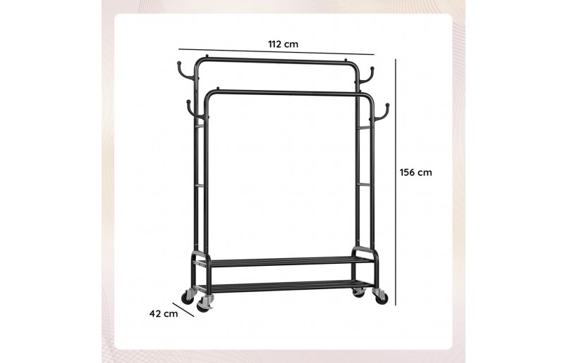 Eleganca stevig kledingrek XL 112 cm breed makkelijk te monteren
