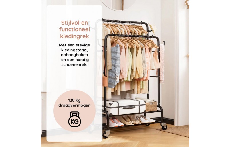 Eleganca stevig kledingrek XL 112 cm breed makkelijk te monteren