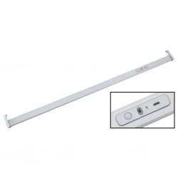 Clothes rod with LED lighting (rechargeable) silver gray