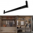 Garment rod with LED lighting (rechargeable) black