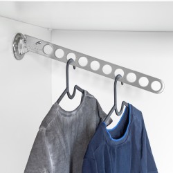 Wardrobe holder silver adjustable with 10 holes