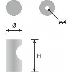 Culasse alu satin 25 mm