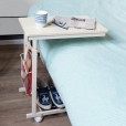 Table d'ordinateur portable blanche - table d'appoint réglable et mobile