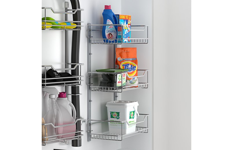 Storage rack with 3 baskets