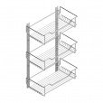 Storage rack with 3 baskets