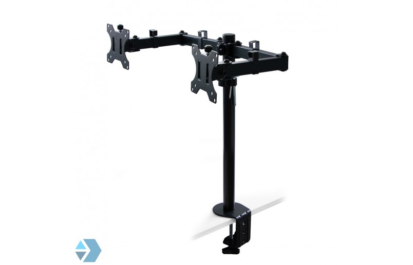 Monitor arm (standaard) met twee armen voor werk- en bureaubladen Monitor arm (standaard) met twee armen voor werk- en bureaubladen