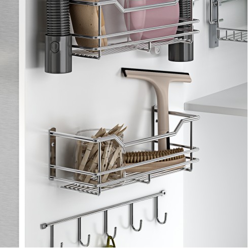 Storage basket steel wall mount