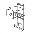 Support suspendu anthracite pour le fer à repasser, la planche à repasser et les accessoires.