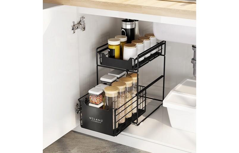 Opbergrek organizer wit en zwart XL = 28 cm breed Opbergrek organizer wit en zwart XL = 28 cm breed