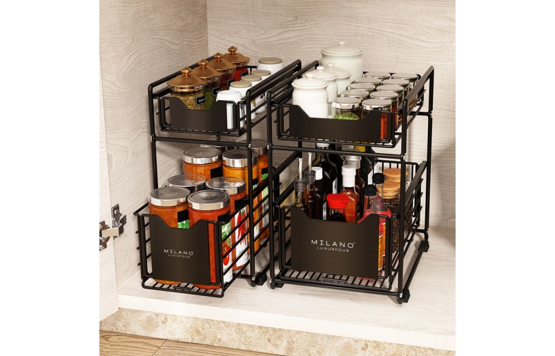 Opbergrek organizer wit en zwart XL = 28 cm breed Opbergrek organizer wit en zwart XL = 28 cm breed