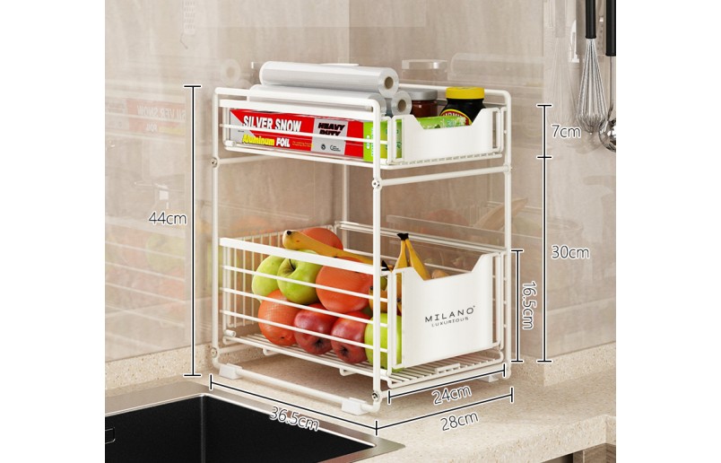 Opbergrek organizer wit en zwart XL = 28 cm breed Opbergrek organizer wit en zwart XL = 28 cm breed