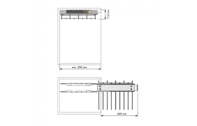 Pantalon (broeken) rek Excellent voor 9 stuks