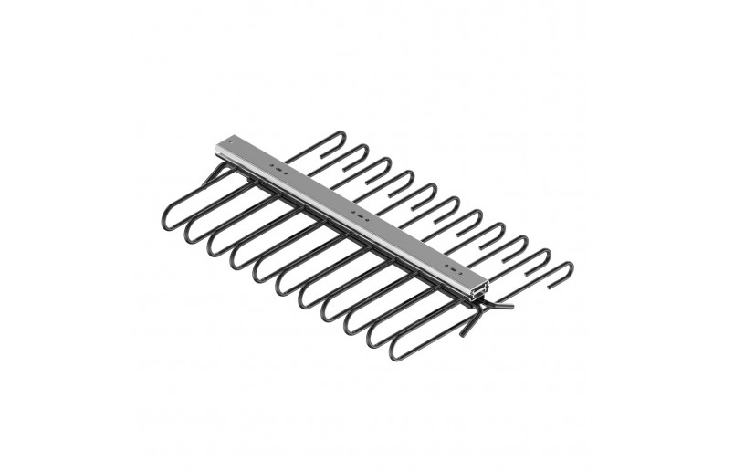 Pull-out trouser rack anthracite for 11 pants