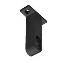 Closet rod center support black for under a shelf