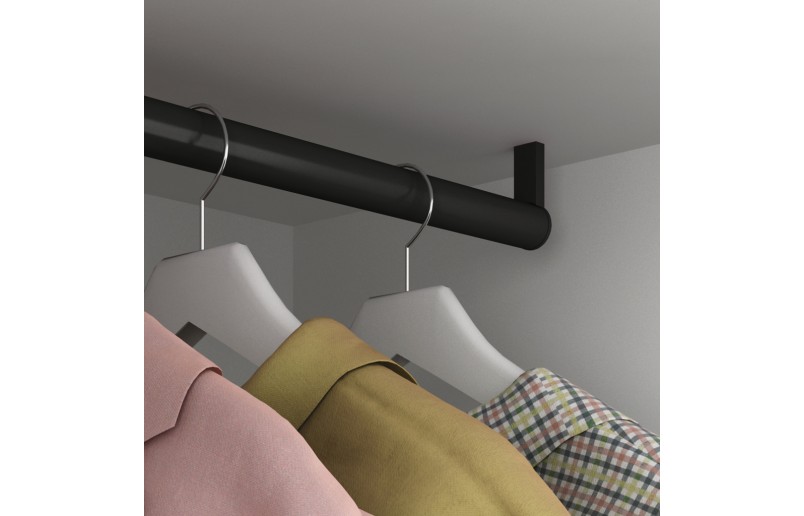 Tringle à vêtements / tube de penderie rond chromé