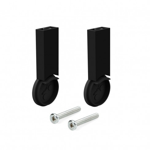 Support de tringle à vêtements sous étagère rond 28 mm noir