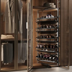 Shoe Carousel for about 30 pairs of shoes  360° rotating shoe rack