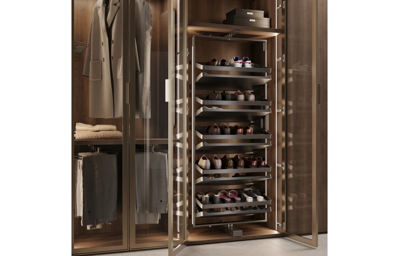 Shoe Carousel for about 30 pairs of shoes  360° rotating shoe rack