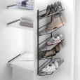 Support de rangement coulissant anthracite avec 5 étagères