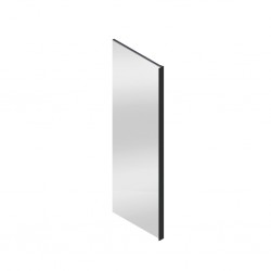 Miroir d'armoire coulissant et pivotant 140 x 50 cm anthracite