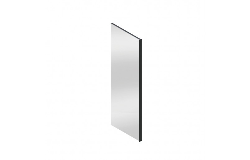 Miroir d'armoire coulissant et pivotant 140 x 50 cm anthracite