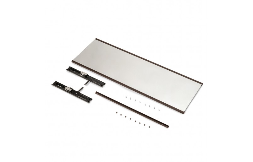 Miroir de penderie coulissant et pivotant moka 100x35 cm