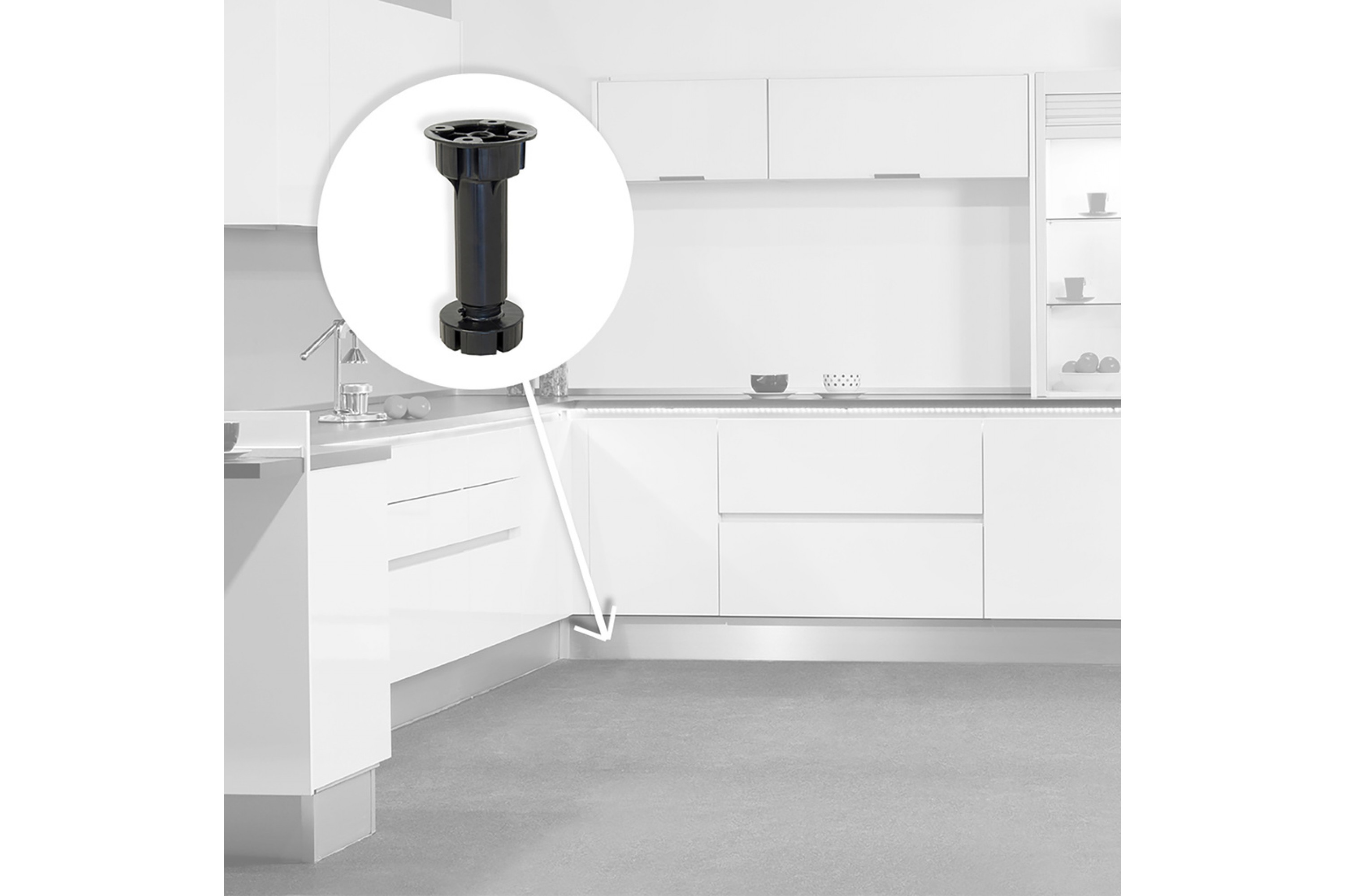 Verstelbare kastpoten / Stelpoten 120 mm - STP120S