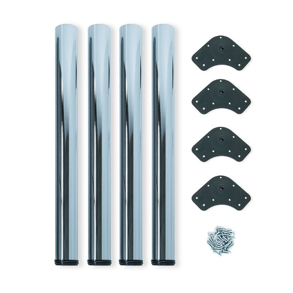 Vierkante tafelpoten - set van 4 - 60x60mm - 710-740mm - alu-look | 710 mm | 740 mm | A318226
