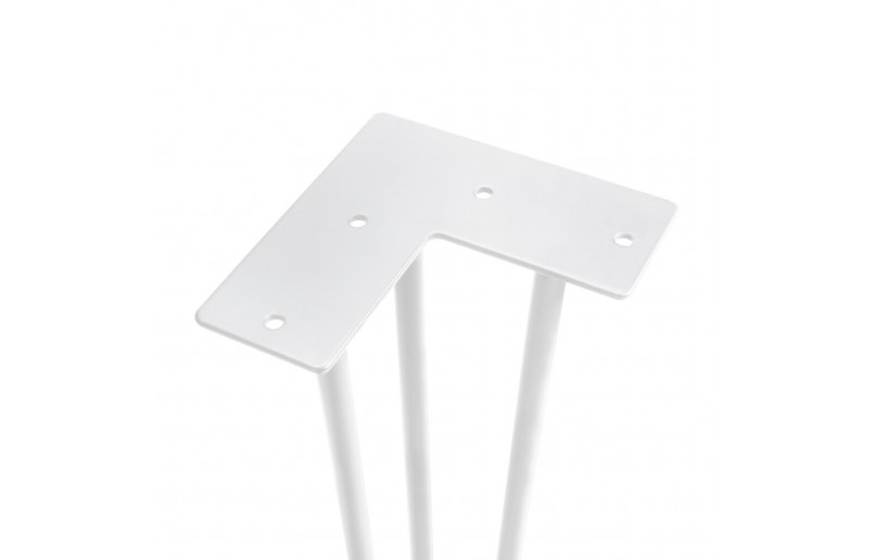 Tafelpoten wit met 3 staven 710 mm, set á 4 stuks