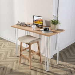 Tafelpoten wit met 3 staven 710 mm, set á 4 stuks