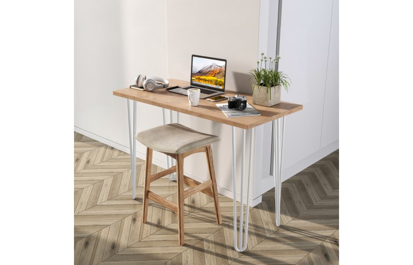 Tafelpoten wit met 3 staven 710 mm, set á 4 stuks