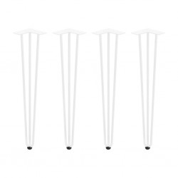 Tafelpoten wit met 3 staven 710 mm, set á 4 stuks