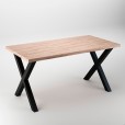Pieds de table en croix noirs, hauteur 695 mm, largeur 697 mm, paquet de 2