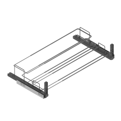 Uittrekbaar en in breedte verstelbaar schoenenrek frontbevestiging  antraciet