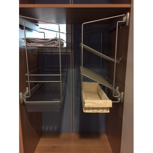Pull-out storage rack with 2 levels 