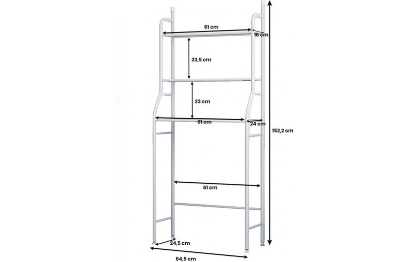 Machine à laver - support de rangement pour les toilettes