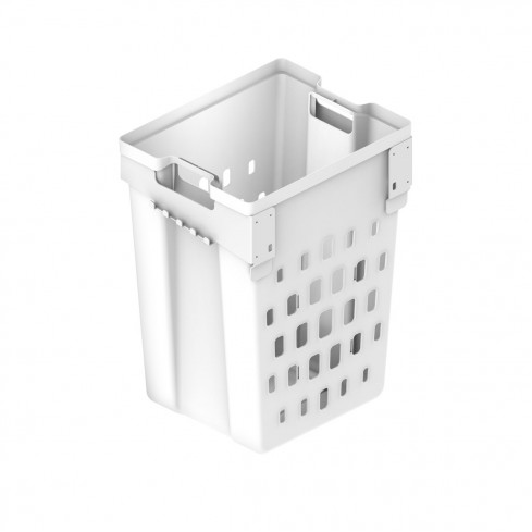 Panier à linge en plastique blanc amovible