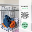 Built-in laundry basket pull-out with compartment divider