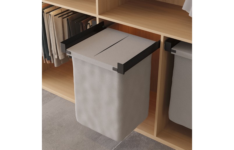 Stoffen wasbare wasmand uittrekbaar in 2 breedtematen. 